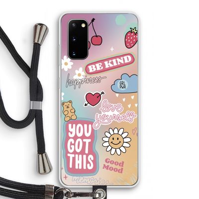 Positivity: Samsung Galaxy S20 Transparant Hoesje met koord