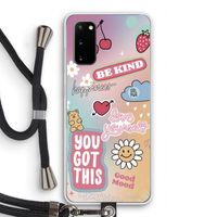 Positivity: Samsung Galaxy S20 Transparant Hoesje met koord