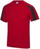 Just Cool JC003J Kids´ Contrast Cool T - Fire Red/Jet Black - 3/4 (XS)