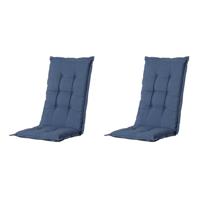 Madison - Tuinkussens Hoge Rug Panama Safier Blue - 123x50 - Blauw - 2 Stuks - thumbnail