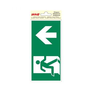 Sticker Nooduitgang rechtdoor - 100x200 mm.