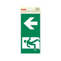 Sticker Nooduitgang rechtdoor - 100x200 mm. Sticker Nooduitgang rechtdoor - 100x200 mm.