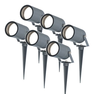 HOFTRONIC™ 6x Spikey LED Prikspot 5 Watt 6000K antraciet IP65 waterdicht