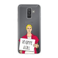 Gimme a call: Samsung Galaxy A6 Plus (2018) Transparant Hoesje