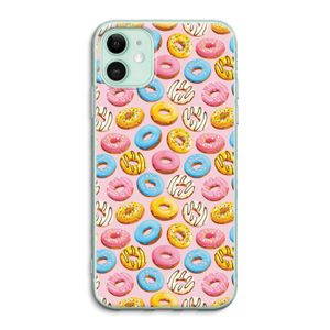 Pink donuts: iPhone 11 Transparant Hoesje