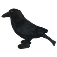 Pluche zwarte kraai/raaf vogel knuffel - 18 cm - Vogels dieren - decoratie/speelgoed Pluche zwarte kraai/raaf vogel knuffel - 18 cm - Vogels dieren - decoratie/speelgoed