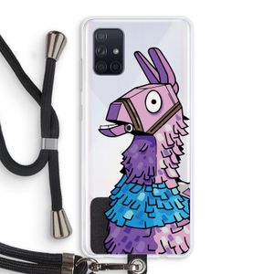 Lama: Samsung Galaxy A71 Transparant Hoesje met koord