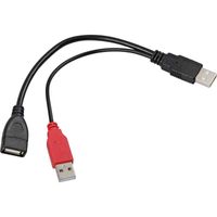 Y-kabel 2 x USB 2.0 Type-A male > 1 x USB 2.0 Type-A female Splitterkabel