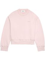 AMI Paris embroidered cotton sweatshirt - Rose - thumbnail