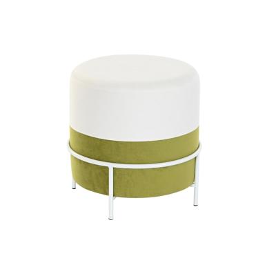 Voetensteun DKD Home Decor Natuurlijk Metaal Wit Groen (40 x 40 x 40 cm)
