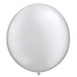 Qualatex ballon 90 cm zilver