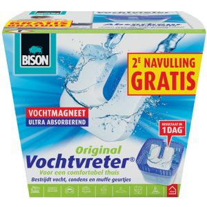 Bison vochtvreter / vochtvanger vochtmagneet 450 gram met extra navulling