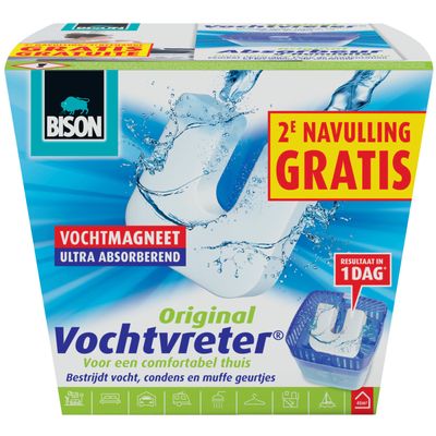 Bison vochtvreter / vochtvanger vochtmagneet 450 gram met extra navulling