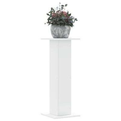 VidaXL Plantenstandaards 2 st 30x30x80 cm bewerkt hout wit