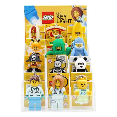 LEGO Acryl Counter Display with 12 Light-Up Keychains