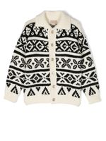 Gucci Kids cardigan à motif en jacquard - Tons neutres