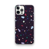 Dark Rounded Terrazzo: iPhone 12 Pro Transparant Hoesje