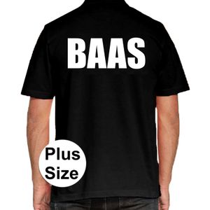 Zwart plus size BAAS polo t-shirt voor heren 4XL  -