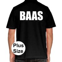 Zwart plus size BAAS polo t-shirt voor heren 4XL  - - thumbnail