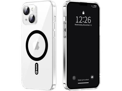 Valenta Valenta Tempered Glass Back Cover MagSafe Case Apple iPhone 14 Plus Clear