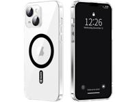 Valenta Valenta Tempered Glass Back Cover MagSafe Case Apple iPhone 14 Plus Clear