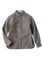 Familiar checkerboard-pattern cotton shirt - Marron