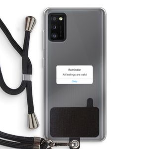 Reminder: Samsung Galaxy A41 Transparant Hoesje met koord