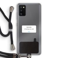 Reminder: Samsung Galaxy A41 Transparant Hoesje met koord