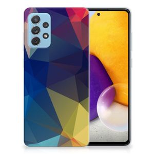 Samsung Galaxy A72 TPU Hoesje Polygon Dark