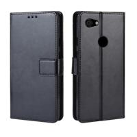 Retro Crazy Horse textuur horizontale Flip lederen hoes for Google Pixel 3 lite, met houder & Card Slots & Foto Frame(Black)