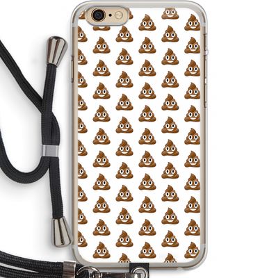 Poop emoji: iPhone 6 PLUS / 6S PLUS Transparant Hoesje met koord
