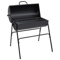 VidaXL Barbecuevat met 2 kookroosters 80x95x90 cm staal zwart - thumbnail