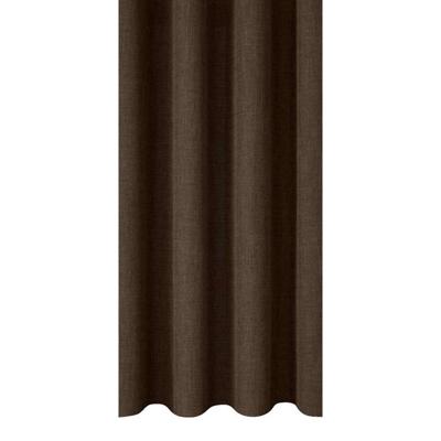 Leen Bakker - Gordijnstof Thomas - Donker - Polyester - Bruin - B150 Cm