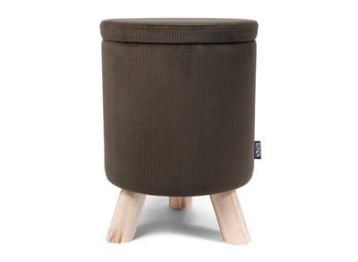 SENZA Ribbel Opbergpoef - Donker Groen (2e Kans Deal)