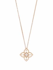 Roberto Coin collier Venetian Princess en or rose 18ct à pendentif orné de diamants