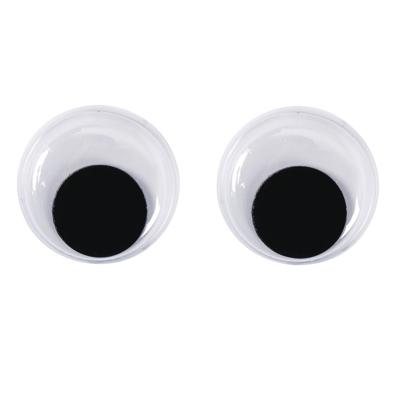 20x stuks Wiebel oogjes/googly eyes - 15 mm - Plastic - beweegbare oogjes