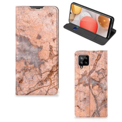 Samsung Galaxy A42 | Standcase | Marmer Oranje