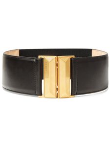 Jimmy Choo ceinture en cuir à logo gravé - Noir