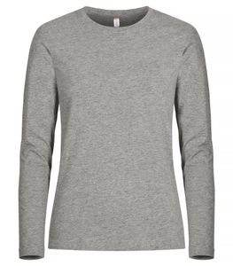 Clique 029359 Premium Fashion-T Lm Ladies - Grijsmelange - XS