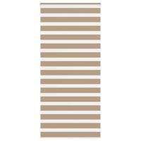 VidaXL Zebra blind 105x200 cm stofbreedte 100,9 cm polyester zandbruin