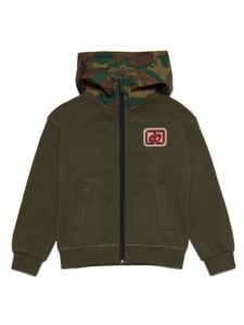 DSQUARED2 KIDS hoodie zippé à imprimé camouflage - Vert