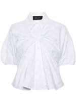 Simone Rocha blouse en coton à broderies anglaises - Blanc - thumbnail