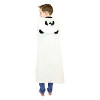 Noxxiez knuffeldeken met capuchon panda, 130x100cm