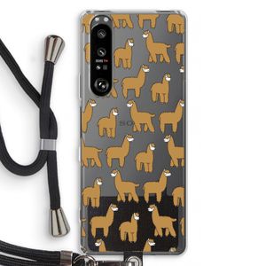 Alpacas: Sony Xperia 1 III Transparant Hoesje met koord