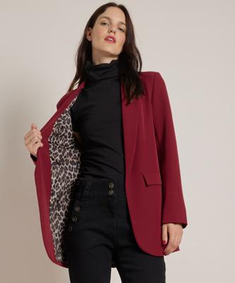 blazer met panterprint voering blazer met panterprint voering