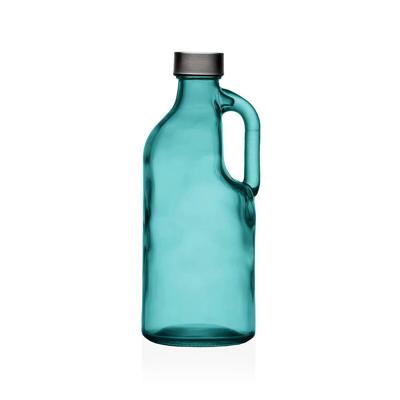 Waterfles Versa Blauw Glas Aluminium