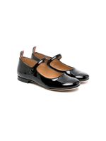 Thom Browne Kids ballerines à effet brillant - Noir