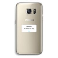 Reminder: Samsung Galaxy S7 Transparant Hoesje