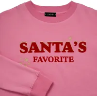 Vondels sweater santa&apos;s favorite l/xl 67cm roze