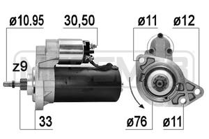 Startmotor / Starter ERA, Spanning (Volt)12V, u.a. für VW, Seat, Ford, Audi, Skoda, Mercedes-Benz